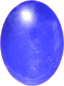 Actual size of 5ct Sapphire (cabochon cut, 11.7&times;7.8mm, Blue color)