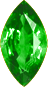 Actual size of 1ct Diopside (marquise cut, 10.52&times;5.26mm, Green color)