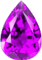 Actual size of 1ct Tourmaline (pear cut, 9.05&times;5.45mm, Violet color)