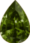 Actual size of 4ct Sapphire (pear cut, 13&times;9mm, Dark Yellowish Green color)