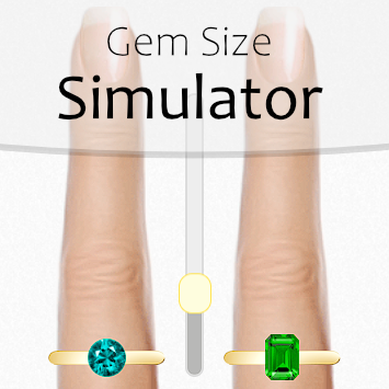Gemstone size simulator screenshot